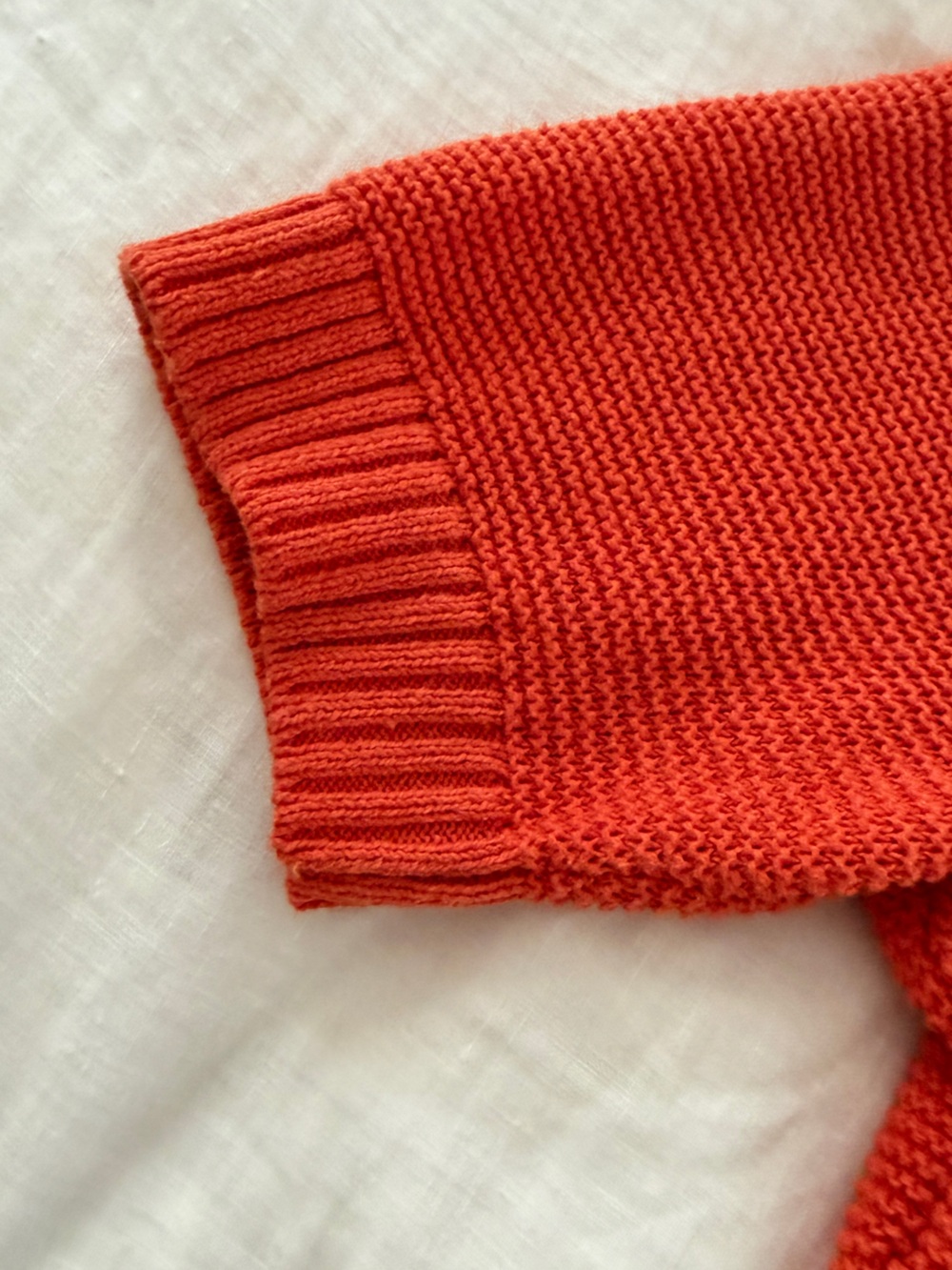 Alex Mill Elle Short-Sleeve Button Cardigan Tomato - Picture 4 of 10
